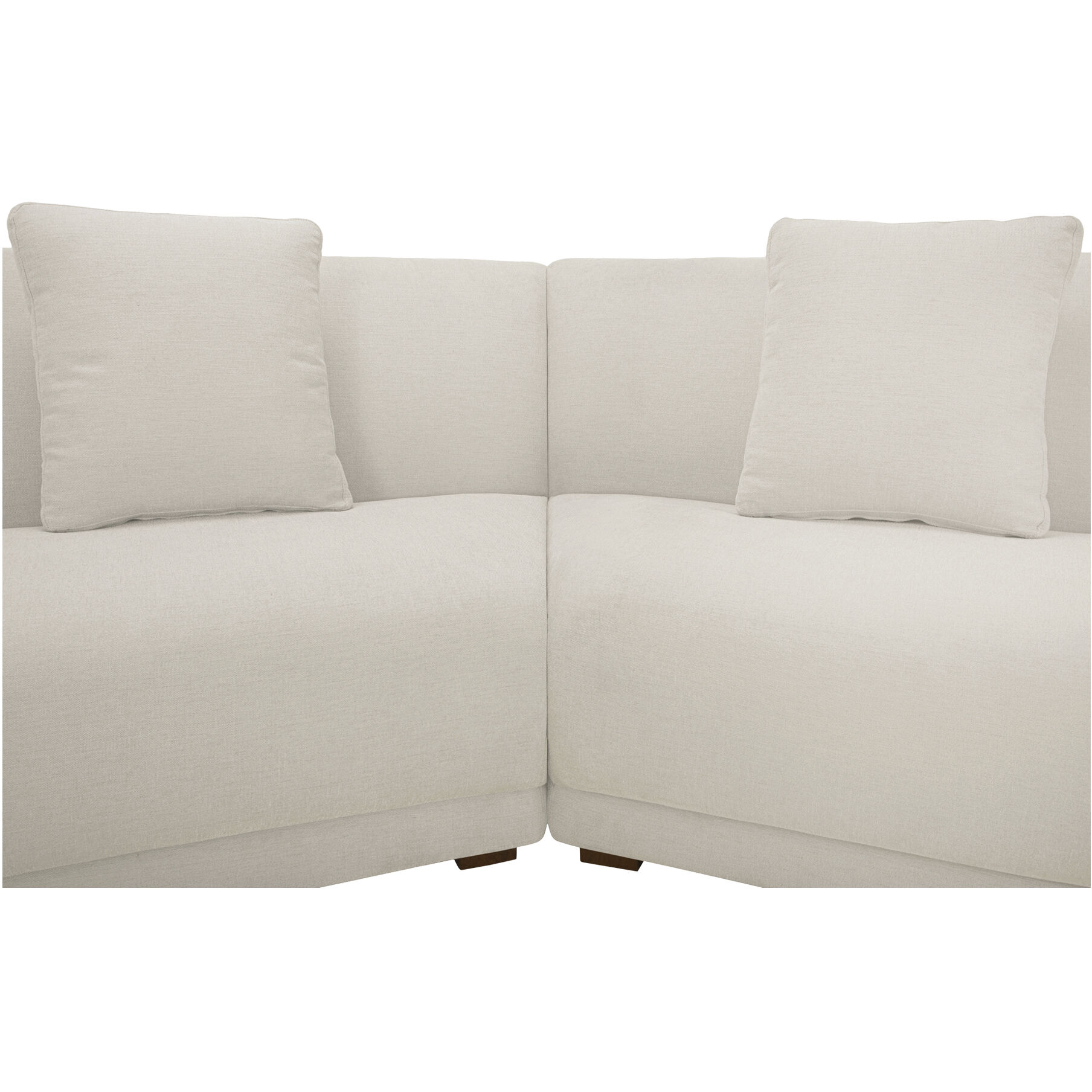 Fraser White Modular Sectional with Slipper, 3 Piece